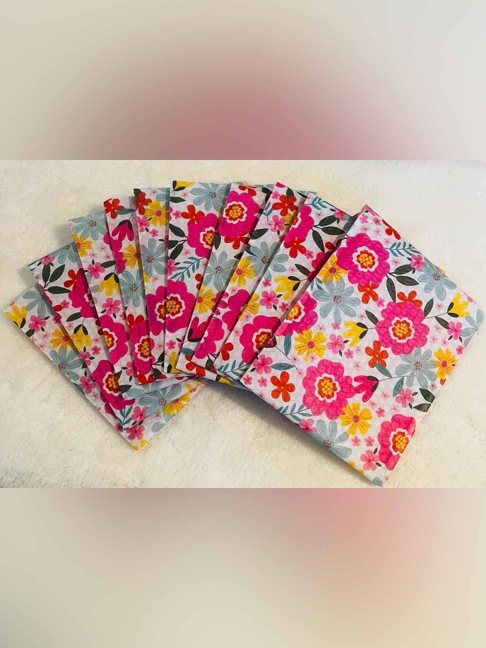 Floral Bubble Mailers Padded Envelopes 10pc